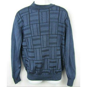 Roberto Villini Men's Crew Neck Sweater Size Medium Blue Long Sleeve